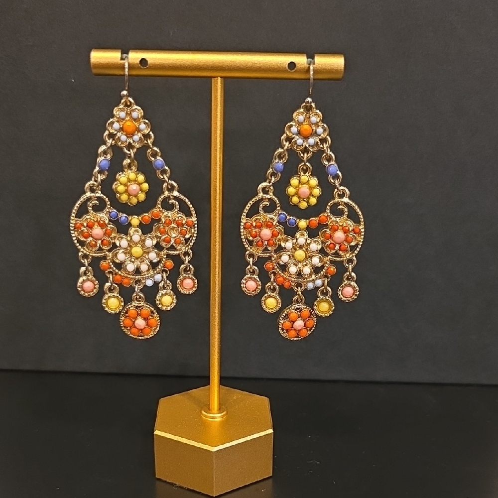 Elegant Multicolor Chandelier Earrings
